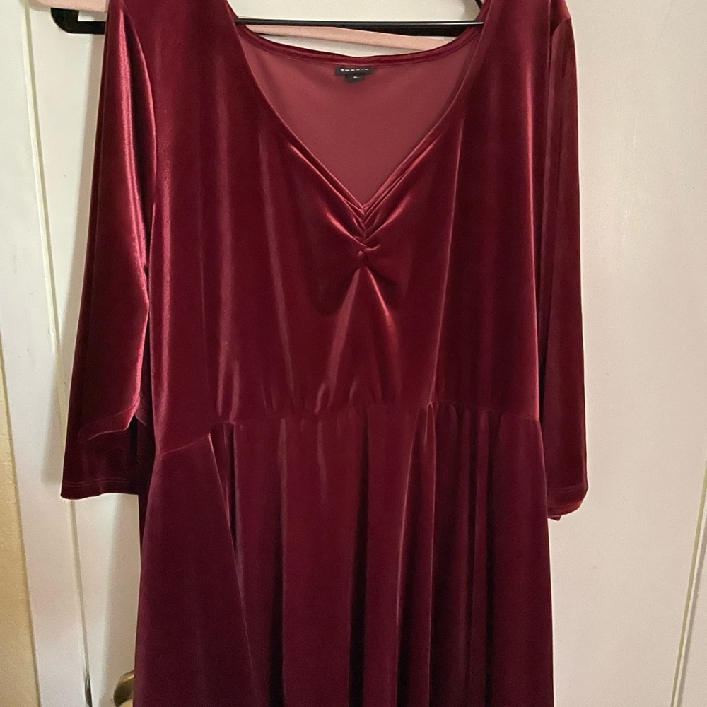 Torrid Red/Maroon Velvet Dress
